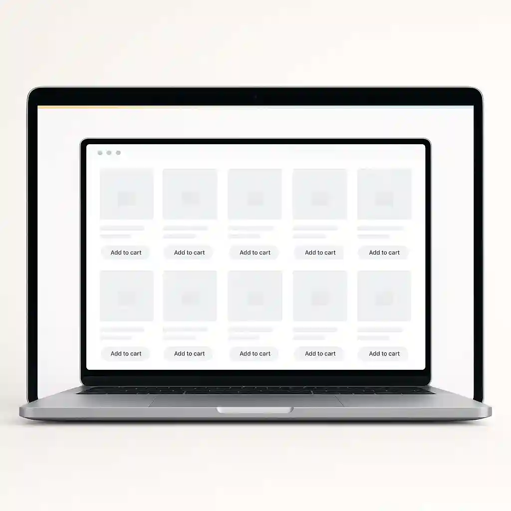 Mockup d’un site e-commerce (anonymisé)
