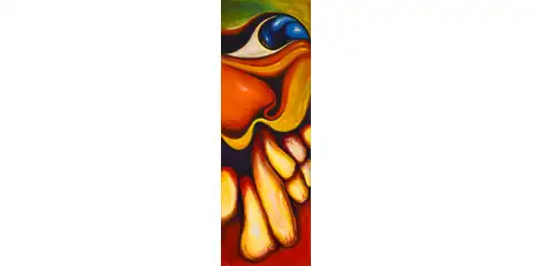 Smile_2, 2020, acrylique sur toile, 16 X 48 (41 X 122 cm)